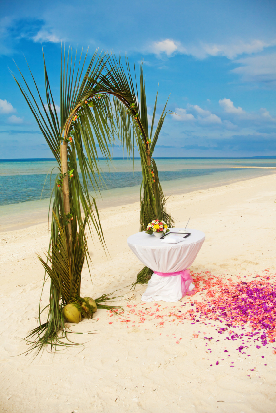 Tropical Beach Wedding Altar